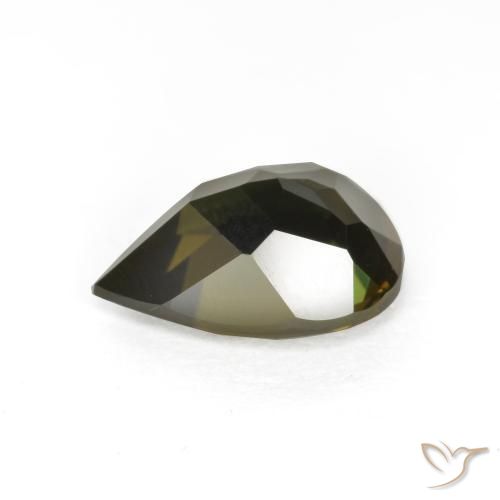 Kornerupine Gemstone in 9 x 7 mm (calibrated) Size for Sale, Kornerupine Stone in Deep Green Color