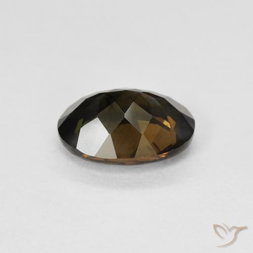 Kornerupine Gemstone in 6.5 x 8.6 mm Size for Sale, Kornerupine Stone in Chocolate Brown Color