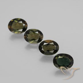 3.59 ctw Green Kornerupine Stones, Natural Kornerupine in Oval Facet Shape for Sale