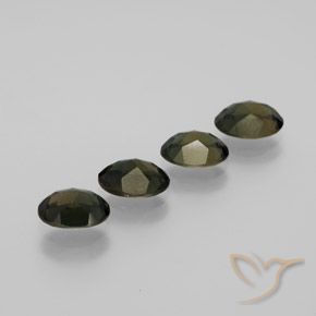 Kornerupine Gemstones in 7.1 x 5.5 mm Size for Sale, Kornerupine Stones in Dark Green Color