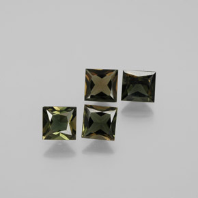 0.5ct Princess-Cut Brownish Green Kornerupine Gem for sale 0.5ct Princess-Cut Brownish Green Kornerupine Gem (ID: 381748)