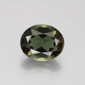 tiefgrün Kornerupin Edelstein - 3.1ct Oval facettiert (ID: 383579)