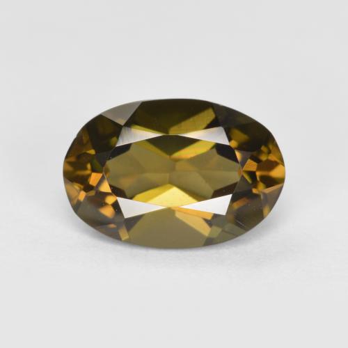 Warmes Braun Kornerupin Edelstein - 1.3ct Oval facettiert (ID: 389150)