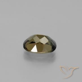 Kornerupine Gemstone in 8.9 x 6.5 mm Size for Sale, Kornerupine Stone in Greenish Brown Color