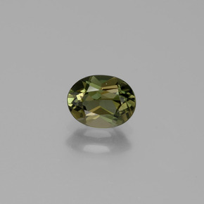 tiefgrün Kornerupin Edelstein - 0.9ct Oval facettiert (ID: 389235)