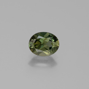 Verde terroso intenso Kornerupina Gema - 1ct Forma ovalada (ID: 389236)