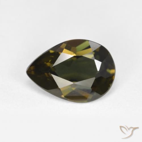 Cornerupina 7,7 x 5,5mm marrone Sfaccettatura a pera dallo Sri Lanka, peso di 0,93 ct, gemma naturale non trattati in purezza VVS, 1 pezzo Cornerupina - Colore: Marrone verdastro, durezza Mohs di 6,5 - 7 adatto per gioielli da indossare ogni giorno, Photo A