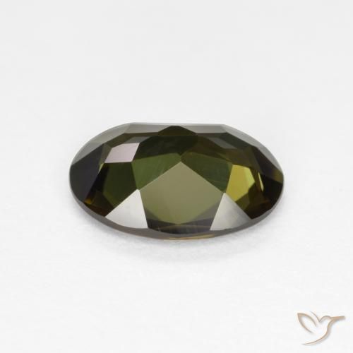 Kornerupine Gemstone in 7.6 x 5.7 mm Size for Sale, Kornerupine Stone in Dark Brown Color