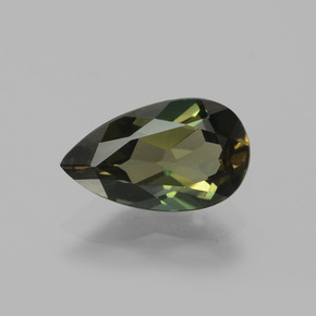 Зеленовато-коричневый Корнерупин Камень - 1.6ct Фасетная Груша (ID: 389296)