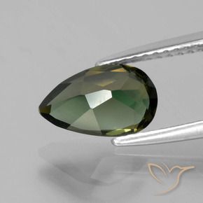 Kornerupine Gemstone in 9.6 x 6.1 mm Size for Sale, Kornerupine Stone in Greenish Brown Color