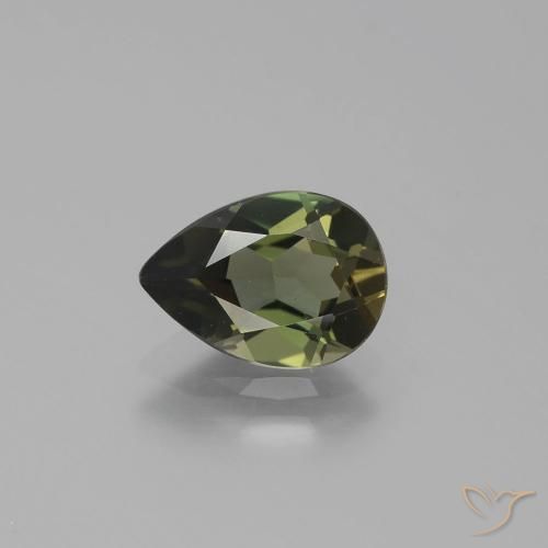 1.35ct Natural Greenish Brown Kornerupine, Pear Shape, VVS
