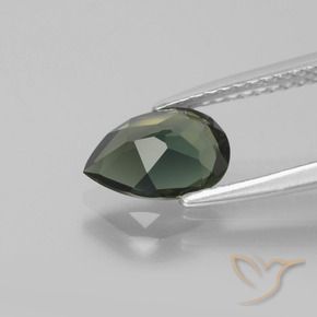 Kornerupine Gemstone in 8.6 x 5.8 mm Size for Sale, Kornerupine Stone in Dark Green Color
