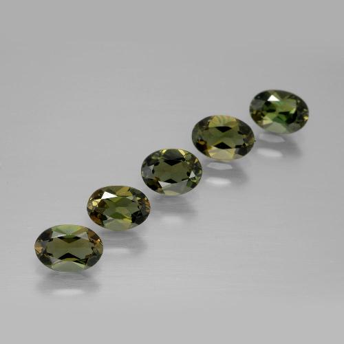 Коричневато-зеленый Корнерупин Камень - 0.5ct Фасетный Овал (ID: 389763)
