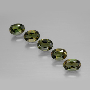 2.39 ctw Green Kornerupine Stones, Natural Kornerupine in Oval Facet Shape for Sale