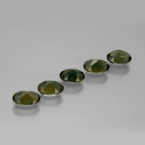 Kornerupine Gemstones in 5.8 x 4.2 mm Size for Sale, Kornerupine Stones in Brownish Green Color