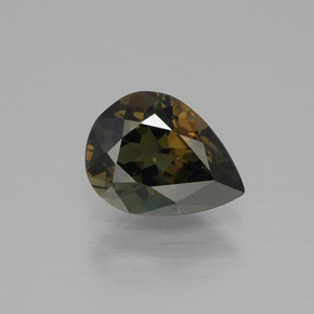 2.50 ct Brown Kornerupine Gemstone, Kornerupine Gem in Pear Facet Shape for Sale.