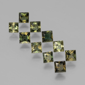 0.2ct Princess-Cut Yellowish Green Kornerupine for sale thumb image of 0.2ct Princess-Cut Yellowish Green Kornerupine (ID: 394271)