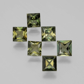Yellowish Green Kornerupine Gem - 0.5ct Princess-Cut (ID: 394273)