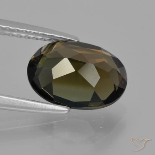 Kornerupine Gemstone in 10.2 x 7.5 mm Size for Sale, Kornerupine Stone in Chocolate Brown Color
