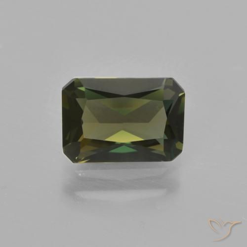 1.27ct Natural Greenish Brown Kornerupine, Emerald Cut, VVS