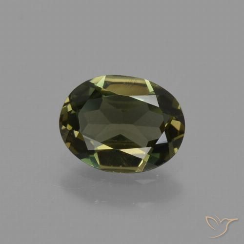 0,75ct Ovale sfaccettato verde Cornerupina dallo Sri Lanka, Dimension 7,1 x 5,4mm, Natural non trattati Gemstone, VVS-VS Clarity, 1 piece Cornerupina in Verde marroncino Color, Mohs Hardness of 6,5 - 7 adatto per gioielli da indossare ogni giorno, Photo A