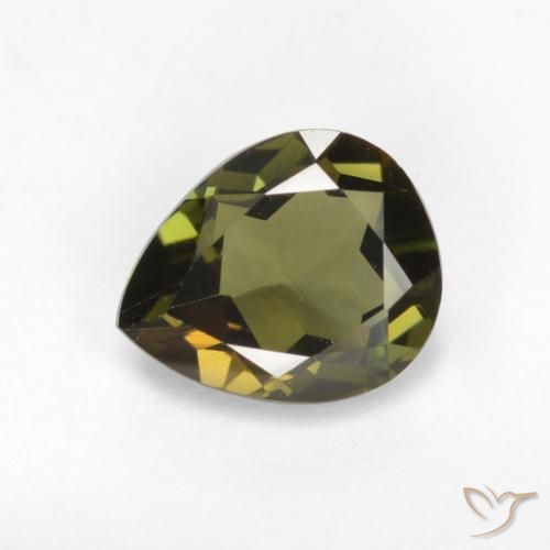 6,6 x 5,4mm Cornerupina verde Sfaccettatura a pera dallo Sri Lanka, peso di 0,71 ct, pietra preziosa naturale non trattati in purezza VVS, Cornerupina 1pz - il colore è Verde scuro, durezza Mohs di 6,5 - 7 adatto per gioielli da indossare ogni giorno, Photo A