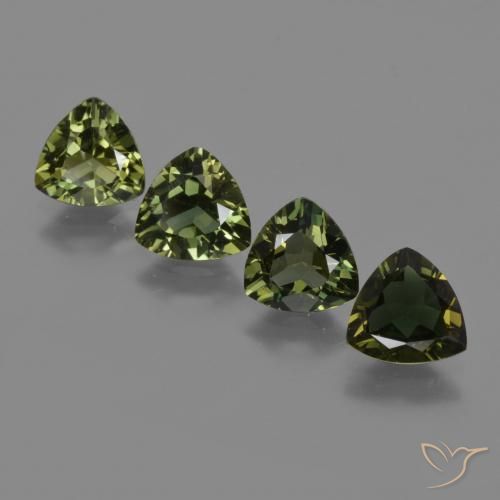 2.47ctw Natural Deep Green Kornerupine, Trillion, VVS-VS