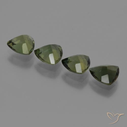 Kornerupine Gemstones in 5.8 x 5.7 mm Size for Sale, Kornerupine Stones in Deep Green Color