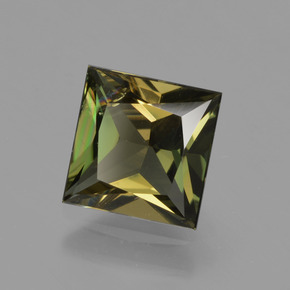 1.32 ct Green Kornerupine Stone, Natural Kornerupine in Princess-Cut Shape for Sale