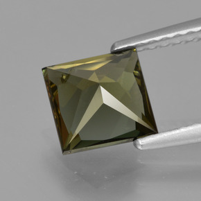 Kornerupine Gemstone in 6.4 x 6.3 mm Size for Sale, Kornerupine Stone in Brownish Green Color