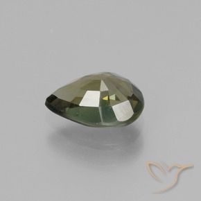 Kornerupine Gemstone in 9.1 x 6.4 mm Size for Sale, Kornerupine Stone in Dark Green Color