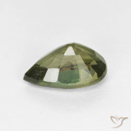 Kornerupine Gemstone in 9 x 6 mm (calibrated) Size for Sale, Kornerupine Stone in Dark Green Color