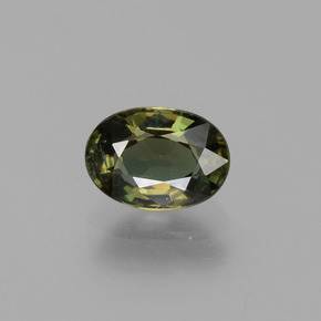 tiefgrün Kornerupin Edelstein - 1.5ct Oval facettiert (ID: 453092)