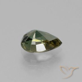 Kornerupine Gemstone in 8.3 x 6.4 mm Size for Sale, Kornerupine Stone in Earth Green Color
