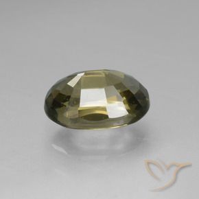 Kornerupine Gemstone in 8.7 x 6.3 mm Size for Sale, Kornerupine Stone in Greenish Brown Color