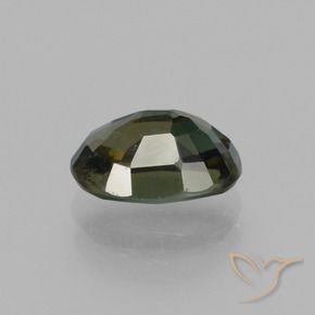 Kornerupine Gemstone in 8.9 x 6.4 mm Size for Sale, Kornerupine Stone in Deep Green Color