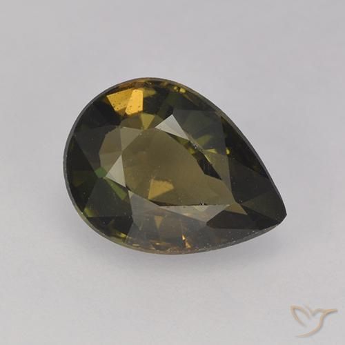 1.80 ct Brown Kornerupine Gemstone, Kornerupine Gem in Pear Facet Shape for Sale.