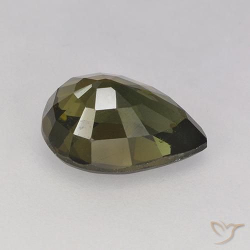 Kornerupine Gemstone in 9 x 7 mm (calibrated) Size for Sale, Kornerupine Stone in Greenish Brown Color