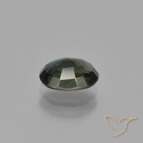 Kornerupine Gemstone in 7.6 x 5.7 mm Size for Sale, Kornerupine Stone in Dark Green Color