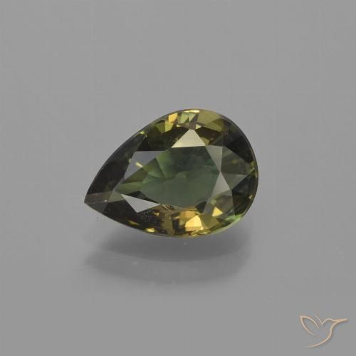 1.42 ct Pear Cut Kornerupine, 9 x 6.5 mm From Sri Lanka, Photo A