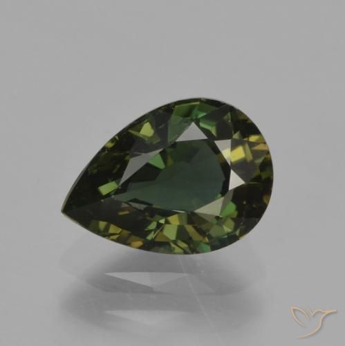 1.16ct Natural Brownish Green Kornerupine, Pear Shape, VVS-VS