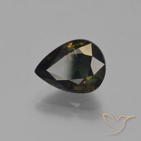 2.61 ct Brown Kornerupine Stone, Natural Kornerupine in Pear Facet Shape for Sale
