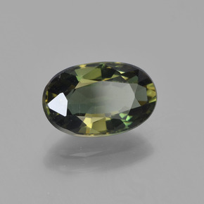 2.24 ct Green Kornerupine Stone, Natural Kornerupine in Oval Facet Shape for Sale