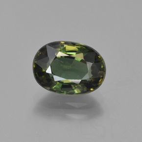 Темно-зеленый Корнерупин Камень - 2.2ct Фасетный Овал (ID: 454572)