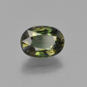 2.18 ct Green Kornerupine Stone, Natural Kornerupine in Oval Facet Shape for Sale