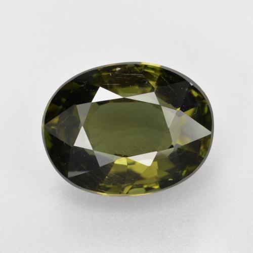 4ct Oval Facet Yellowish Green Kornerupine Gem for sale 4ct Oval Facet Yellowish Green Kornerupine Gem (ID: 487087)