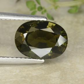 3.6ct Oval Facet Yellowish Green Kornerupine for sale thumb image of 3.6ct Oval Facet Yellowish Green Kornerupine (ID: 487088)