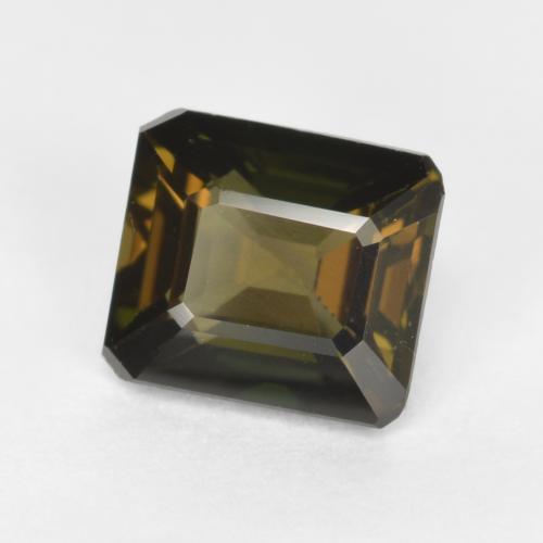 tiefgrün Kornerupin Edelstein - 0.9ct Octagon Stufenschliff (ID: 492839)