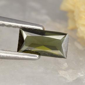 0.4ct Baguette / Scissor Cut Brownish Green Kornerupine Gem for sale 0.4ct Baguette / Scissor Cut Brownish Green Kornerupine Gem (ID: 496836)