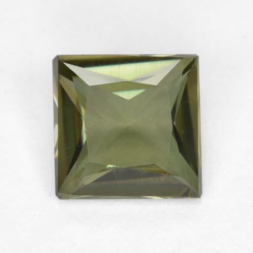 bräunlich-grün Kornerupin Edelstein - 0.5ct Prinzess-Schliff (ID: 496902)
